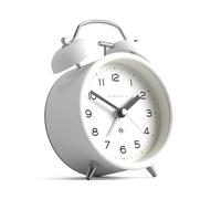 NEWGATE® Charlie Bell Echo Despertador | Versión Moderna del clásico Reloj de Campana Doble | Blanco | Números fáciles de Leer | Ideal para la cabecera del Paciente | Accesorio Retro Moderno