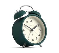 NEWGATE® Charlie Bell Echo Despertador | Versión Moderna del clásico Reloj de Campana Gemela | Verde Edén | Números fáciles de Leer | Ideal para la mesilla o estantería | Accesorio Moderno Retro