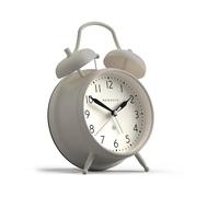 NEWGATE® Covent Garden Despertador | Reloj clásico icónico de Campana Gemela | Grey | Números fáciles de Leer | Ideal para la mesilla o estantería | Accesorio Vintage contemporáneo para dormitorios