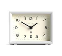 NEWGATE® Henry Reloj de Escritorio | Diseño Rectangular contemporáneo | Blanco | Monjas fáciles de Leer | Estilo Moderno para Escritorio, Mesa, estantería o mesita de Noche