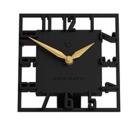 NEWGATE® Highline Reloj de repisa | Reloj Esqueleto Cuadrado | Negro | Estilo Moderno de diseñador para Escritorio, Mesa, repisa, Estante o mesita de Noche | para Cocina, Sala de Estar, Oficina