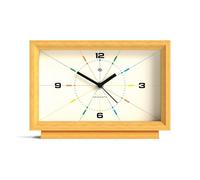 NEWGATE® Hollywood Reloj de Escritorio | Diseño Rectangular contemporáneo | Madera Maciza | Acabado en Roble pálido | Estilo de Mediados de Siglo para Escritorio, Mesa, Estante o mesita de Noche