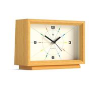 Newgate® Hollywood Reloj de Escritorio | Diseño Rectangular contemporáneo | Madera Maciza | Acabado en Roble pálido | Estilo de Mediados de Siglo para Escritorio, Mesa, Estante o mesita de Noche