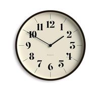 NEWGATE® Hopscotch Reloj de Pared | Reloj Grande de Madera contrachapada de inspiración escandinava | Caja de Madera Oscura con números Elegantes y fáciles de Leer | Diseño Moderno y Minimalista