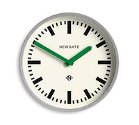 NEWGATE® Luggage Reloj de Pared | Moderno Reloj estación de Metal Retro | 30cm | Caja de Metal galvanizado Profundo con Agujas Verdes | Estilo Vintage contemporáneo para Cocina