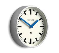 NEWGATE® Luggage Reloj de Pared | Reloj Moderno de estación de Metal Retro | 30cm | Caja metálica galvanizada Profunda con Manos Azules | Estilo Vintage contemporáneo para Cocina, salón u Oficina