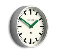 NEWGATE® Luggage Reloj de Pared | Reloj Moderno de estación de Metal Retro | 30cm | Caja metálica galvanizada Profunda con Manos Verdes | Estilo Vintage contemporáneo para Cocina, salón u Oficina