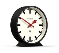 NEWGATE® M Mantel Railway Silent Sweep Mantel Clock - 'No Tick' - Un Moderno Reloj de repisa - Reloj pequeño - Relojes para Sala de Estar - Reloj de Oficina - Reloj de Escritorio - (Negro)