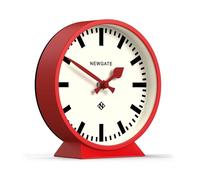 NEWGATE® M Mantel Railway Silent Sweep Mantel Reloj - 'No Tick' - Un Moderno Reloj de repisa - Reloj pequeño - Relojes para Sala de Estar - Reloj de Oficina - Reloj de Escritorio (Rojo)