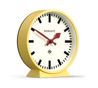 NEWGATE® M Reloj de sobremesa Mantel Railway | Diseño Moderno de Reloj de estación Redonda | Amarillo | Estilo contemporáneo para Escritorio, Mesa, estantería o mesita de Noche
