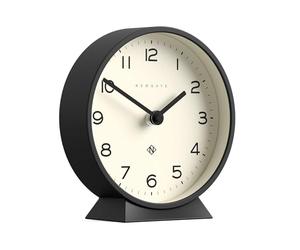 NEWGATE® M Reloj de Escritorio Mantel Echo | Diseño Moderno de Redondo | Negro | Números fáciles de Leer | Estilo contemporáneo para Escritorio, Mesa, estantería o mesilla