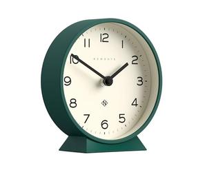 NEWGATE® M Reloj de Escritorio Mantel Echo | Diseño Moderno de Redondo | Verde Edén | Números fáciles de Leer | Estilo contemporáneo para Escritorio, Mesa, estantería o mesilla