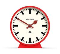 NEWGATE® M Reloj de sobremesa Mantel Railway | Diseño Moderno de Reloj de estación Redonda | Rojo | Estilo contemporáneo para Escritorio, Mesa, estantería o mesita de Noche