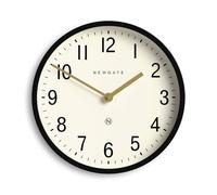 NEWGATE® Master Edwards Reloj de Pared | Reloj de Estilo de Mediados de Siglo | 30cm | Caja de Metal Profundo en Negro Mate | Diseño Retro Moderno para Cocina, salón u Oficina