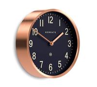 NEWGATE® Master Edwards Reloj de Pared | Reloj de Estilo Mediados de Siglo | 30cm | Caja metálica Profunda con Acabado de Cobre/Oro Rosa | Diseño Retro Moderno para Cocina, salón u Oficina