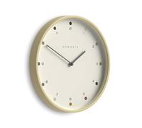 NEWGATE® Mr Clarke Reloj de Pared | Gran Reloj de contrachapado Inspirado en los escandinavos | 40cm | Caja de Madera Clara con Esfera de Puntos de diseñador | Diseño Minimalista Moderno