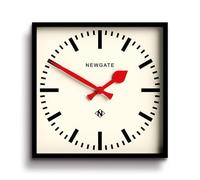 NEWGATE® Number Five Reloj de Pared - Reloj Cuadrado - Reloj de Cocina - Reloj de Oficina - Reloj Retro - Reloj de diseñador - Reloj de estación de Tren - Dial de Marcador - Rojo