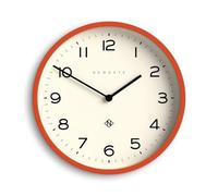 NEWGATE® Number Four Echo Reloj de Pared | Reloj Redondo Moderno | 30cm | Naranja | Números fáciles de Leer | Ideal para Cocina, Sala de Estar u Oficina