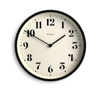 NEWGATE® Number Four Theatre Reloj de Pared | Reloj Redondo Moderno | 30cm | Negro | Números Decorativos | Ideal para Cocina, Sala de Estar u Oficina