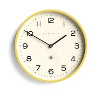 NEWGATE® Number Three Echo Reloj de Pared | Reloj Redondo Moderno | 37cm | Amarillo | Números fáciles de Leer | Ideal para Cocina, Sala de Estar u Oficina
