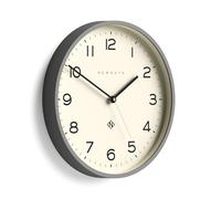 NEWGATE® Number Three Echo Reloj de Pared | Reloj Redondo Moderno | 37cm | Gris Elegante | Números fáciles de Leer | Ideal para Cocina, salón u Oficina