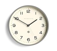 NEWGATE® Number Three Echo Reloj de Pared | Reloj Redondo Moderno | 37cm | Gris pijo | Números fáciles de Leer | Ideal para Cocina, Sala de Estar u Oficina