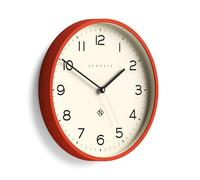 NEWGATE® Number Three Echo Reloj de Pared | Reloj Redondo Moderno | 37cm | Naranja Calabaza | Números fáciles de Leer | Ideal para Cocina, salón u Oficina