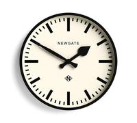 NEWGATE® Number Three Railway Reloj de Pared | Reloj Moderno de estación de inspiración Retro | 37cm | Negro | Dial Marcador | Estilo de Mediados de Siglo para Cocina, salón u Oficina