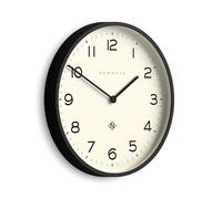 NEWGATE® Number Two Echo Reloj de Pared | Gran Reloj Redondo Moderno | 45cm | Negro | Números fáciles de Leer | Ideal para Cocina, salón u Oficina
