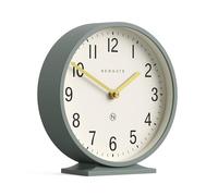 NEWGATE® Q Reloj de repisa | Reloj clásico Moderno de repisa Redonda | Verde de espárragos | Estilo contemporáneo para repisa, Escritorio, Mesa, estantería o mesilla