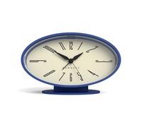 NEWGATE® Ronnie Despertador | Diseño Retro Ovalado | Acabado de Goma Suave Azul | Ideal para la cabecera del Paciente, el Escritorio o la estantería | Accesorio Moderno y Retro de Dormitorio