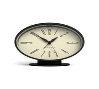 NEWGATE® Ronnie Despertador | Diseño Retro Ovalado | Acabado de Goma Suave Negro | Ideal para la cabecera del Paciente, el Escritorio o la estantería | Accesorio Moderno y Retro de Dormitorio
