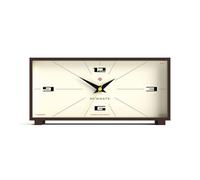 NEWGATE® Thunderbird Reloj de Escritorio | Diseño Rectangular Retro contemporáneo | Marrón Moca | Estilo Moderno de Mediados de Siglo para Escritorio, repisa de la Chimenea, Mesa o Estante