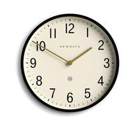 NEWGATE® Universal Reloj de Pared | Reloj clásico Moderno de Metal Grande | 43cm | Carcasa Profunda en Negro Mate | Números arábigos | Estilo de Mediados de Siglo para Cocina, salón u Oficina
