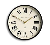 NEWGATE® Universal Reloj de Pared | Reloj clásico Moderno Grande | 43cm | Caja de Metal Negro Mate Profundo | Números Romanos | Estilo clásico para Cocina, salón u Oficina