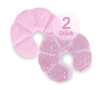 NEWGO 3 en 1 de Refrigeración y Calor para el Pecho, Almohadillas Terapia Mama, Aliviar el Dolor y la Hinchazón de los Senos, 2 Unidades (Rosa)