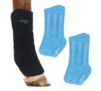 NEWGO Botas Refrescantes para Caballos Envolturas Ajustables para Piernas - Reutilizables, para Lesiones y Rodillas - 2 Almohadillas refrescantes extraíbles y Vendas Lavables (1 Unidad)