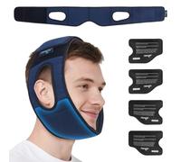 NEWGO - Juego de 4 compresas de enfriamiento para muelas del juicio, para aliviar el dolor de la mandíbula, TMJ, cirugía oral, eliminación de dientes e implantes dentales, reutilizables, color azul