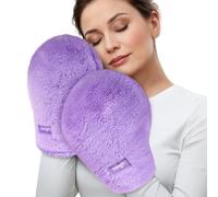 NEWGO Manoplas Calentables para Manos, Calientamanos Calentables por Microondas, Fáciles de Usar, Guantes de Terapia de Calor Húmedo para la Rigidez de las Manos- Morado-1Par