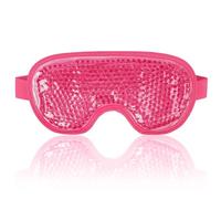 NEWGO Máscara de gel refrescante para ojos, almohadillas de enfriamiento para ojos, migraña, dolores de cabeza, alergias, ojos hinchados, ojos secos (rojo rosa)