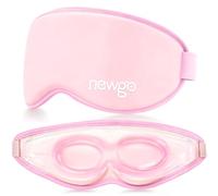 NEWGO Mascarilla de ojos de gel sólido frío frío máscara de ojos 3D máscara facial refrescante,Rosa