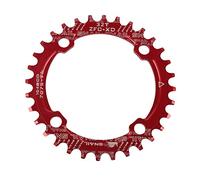 Newgoal Bicicleta Narrow Wide Plato 104 BCD Forma Redonda Sola Cadena Anillo Dientes,32 Dientes / 34 Dientes / 36 Dientes piñón único de Bicicleta, Rojo 32 Dientes