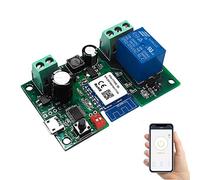 NEWGOAL Interruptor WiFi inalámbrico instantáneo/autoblocante Módulo de bricolaje/Control remoto inteligente de automatización del hogar de Smart Life APP, compatible con Alexa/Google Assiatant/IFTTT