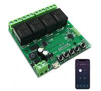 Newgoal Módulo de relé de interruptor inteligente WiFi de 4 canales, la aplicación TUYA/Smart Life se utiliza para el control remoto del hogar inteligente, el tiempo instantáneo es ajustable