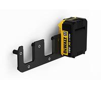 NewGround Designs Soporte de pared para batería DeWalt de 18 V/14,4 V, soporte de pared, para 3 baterías, fabricado en Alemania (3 baterías)