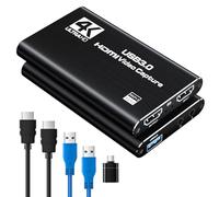 Newhope Tarjeta de captura HDMI para transmisión, Full HD 1080P 60FPS captura USB 3.0 tarjeta de captura de audio y video, para cámara de transmisión/Xbox/PS4/PS5/Switch/PC