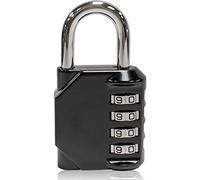 Newhouse Hardware NHH-NUMLK-BLK Candado de combinación impermeable para exteriores, para escuela, gimnasio, casillero deportivo, valla, caja de herramientas, puerta y viajes | Combo de bloqueo