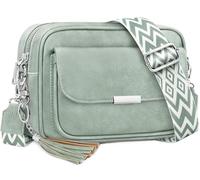 NEWIROVE Bolso Mujer Bandolera Mediano Bolso Bandolera Mujer Piel PU Bolso Cruzado De Mujer Con Correa Ancha Ajustable Bolsos Bandolera Para Mujer Damas Compras, Viaje y Trabajo. Verde