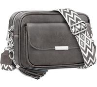 NEWIROVE Bolso Mujer Bandolera Mediano Bolso Bandolera Mujer Piel PU Bolso Cruzado De Mujer Con Correa Ancha Ajustable Bolsos Bandolera Para Compras, Viaje. Papel Gris