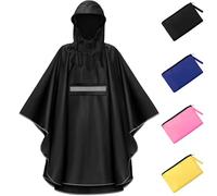 NEWIROVE Chubasquero Niño Capa Chuva Criança Ligero Poncho Impermeable Niño Plegable Poncho Lluvia Unisex Chubasquero Niña Poncho Con Rayas Reflectantes Para Infantil 120-140 cm